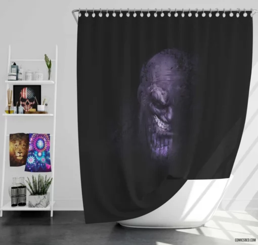 Marvel Thanos Unstoppable Power Comic Shower Curtain