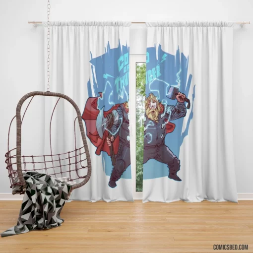 Marvel Thor God of Thunder Returns Comic Curtain