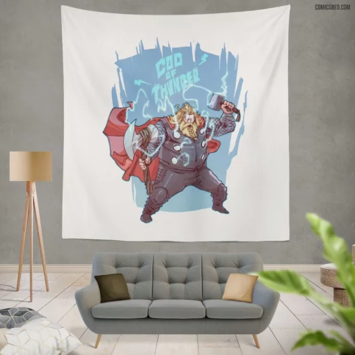 Marvel Thor God of Thunder Returns Comic Wall Tapestry