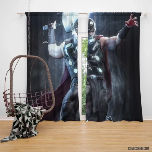 Marvel Thor Mighty God of Thunder Comic Curtain