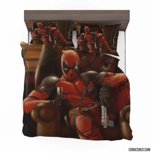 Marvel Unconventional Hero Deadpool Comic Bedding Set 1