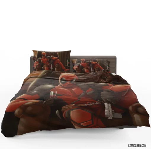 Marvel Unconventional Hero Deadpool Comic Bedding Set