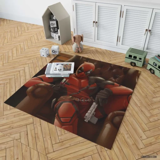 Marvel Unconventional Hero Deadpool Comic Rug 1