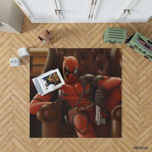 Marvel Unconventional Hero Deadpool Comic Rug