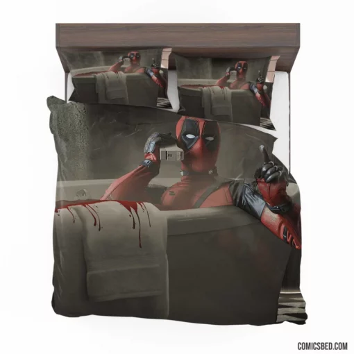 Marvel Unstoppable Deadpool Merc Chronicles Comic Bedding Set 1