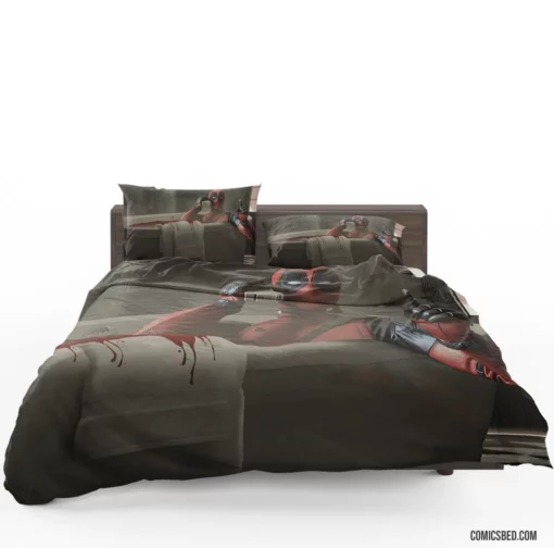 Marvel Unstoppable Deadpool Merc Chronicles Comic Bedding Set