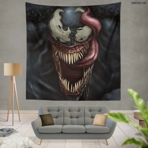 Marvel Venom Lethal Symbiote Adventures Comic Wall Tapestry