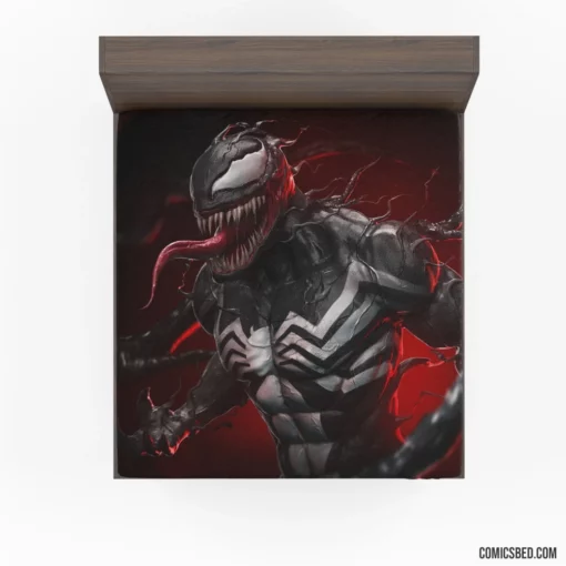 Marvel Venom Menacing Symbiote Feats Comic Fitted Sheet 1