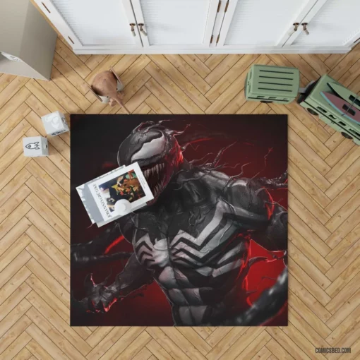 Marvel Venom Menacing Symbiote Feats Comic Rug