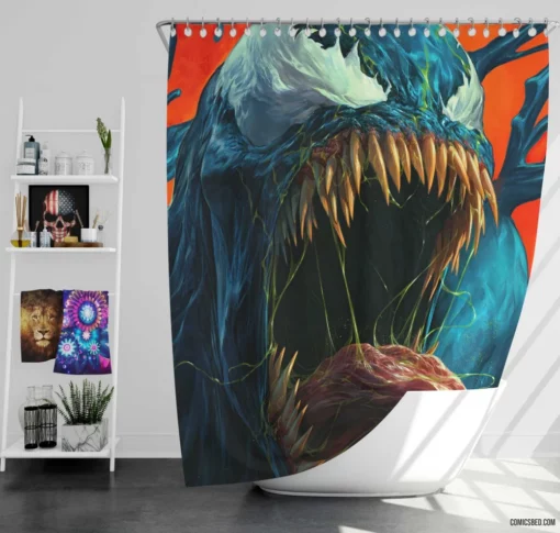 Marvel Venom Sinister Adventures Comic Shower Curtain