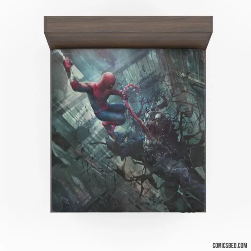 Marvel Venom Spidey Heroic Feats Comic Fitted Sheet 1