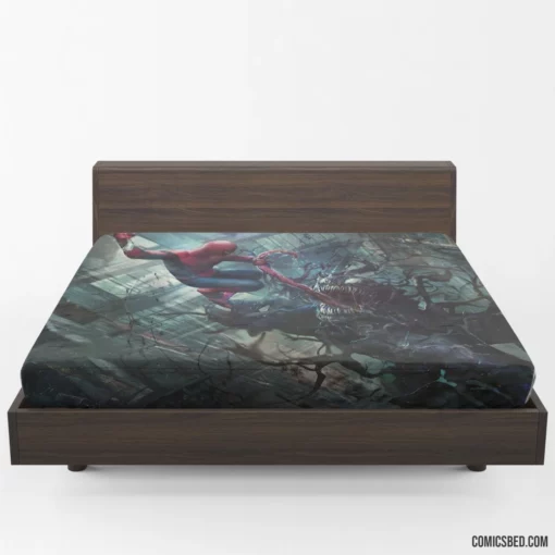 Marvel Venom Spidey Heroic Feats Comic Fitted Sheet