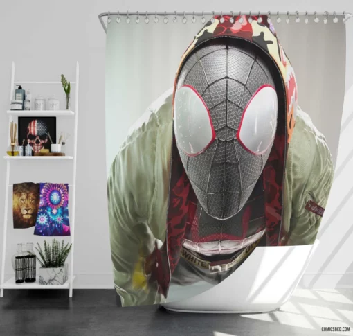 Marvel Venom Spidey Heroic Stand Comic Shower Curtain