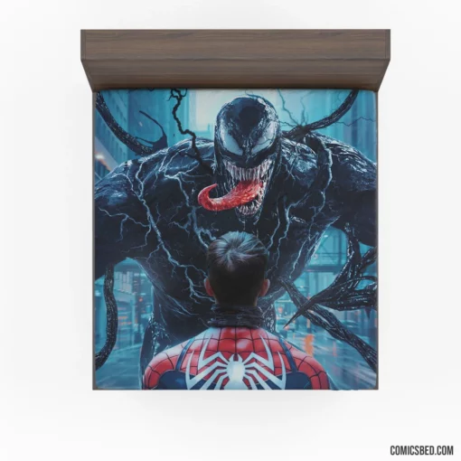 Marvel Venom Spidey Sinister Rivalry Comic Fitted Sheet 1