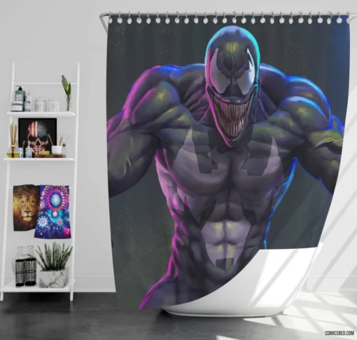 Marvel Venom Symbiote Chronicles Comic Shower Curtain