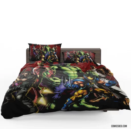 Marvel Vs Capcom Hulk Wolverine Iron Man Comic Bedding Set