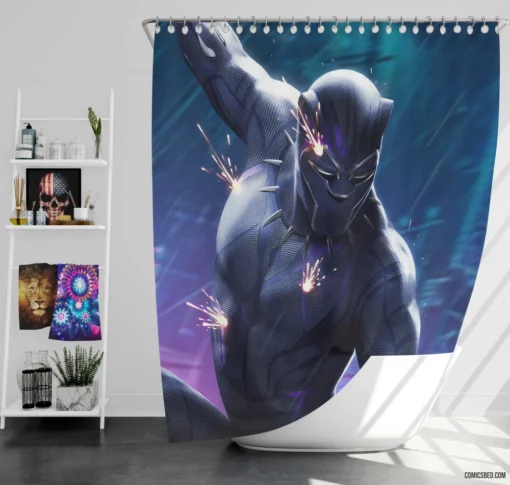 Marvel Warrior Black Panther Legacy Comic Shower Curtain