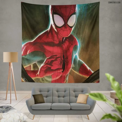 Marvel Web-Slinger Chronicles Spider-Man Heroics Comic Wall Tapestry