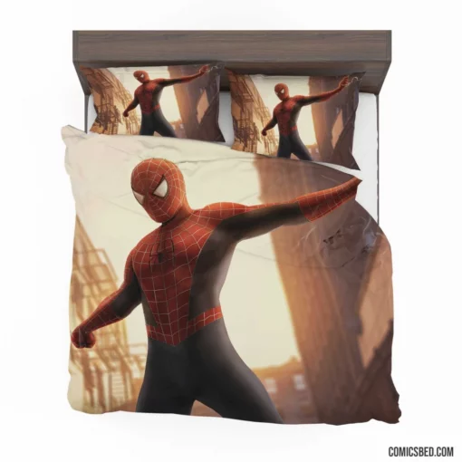 Marvel Web-Slinger Chronicles Spider-Man Soars Comic Bedding Set 1