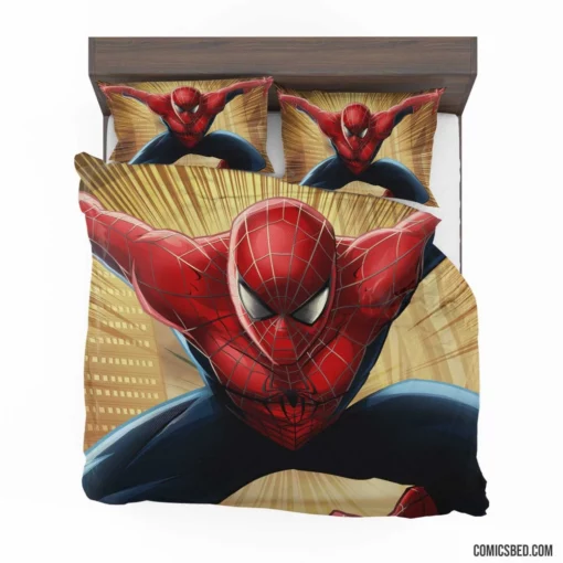 Marvel Web-Swinging Hero Spider-Man Soars Comic Bedding Set 1