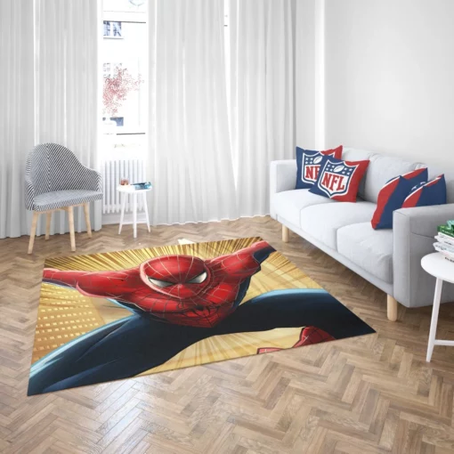 Marvel Web-Swinging Hero Spider-Man Soars Comic Rug 2