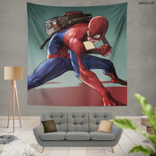 Marvel Webbed Hero Spider-Man Quests Comic Wall Tapestry