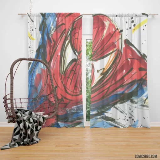 Marvel Webbed Hero Spidey Adventures Comic Curtain