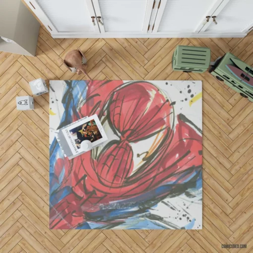 Marvel Webbed Hero Spidey Adventures Comic Rug