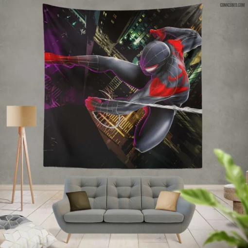 Marvel Webbed Wonder Spider-Man Feats Comic Wall Tapestry