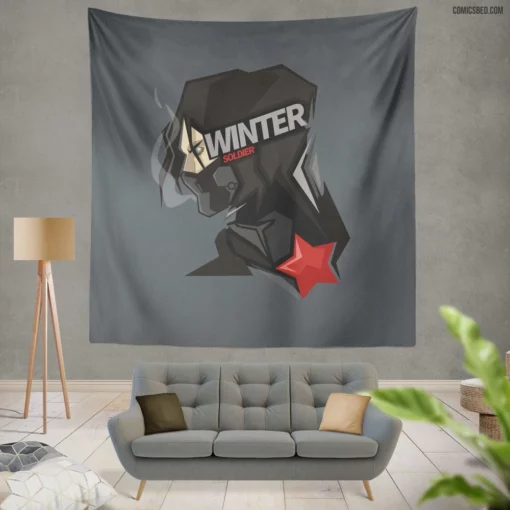 Marvel Winter Soldier Enigmatic Operative Comic Wall Tapestry