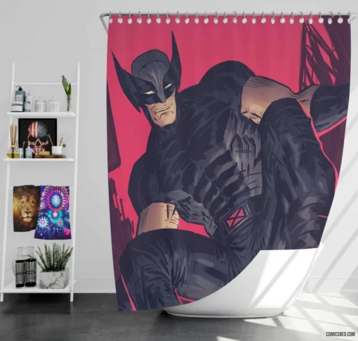 Marvel Wolverine Adamantium-Clad Hero Comic Shower Curtain