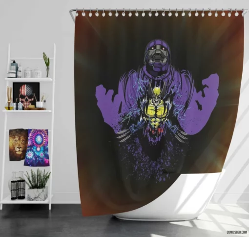 Marvel Wolverine Mutant Heroic Feats Comic Shower Curtain