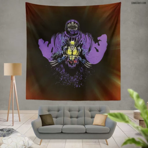 Marvel Wolverine Mutant Heroic Feats Comic Wall Tapestry