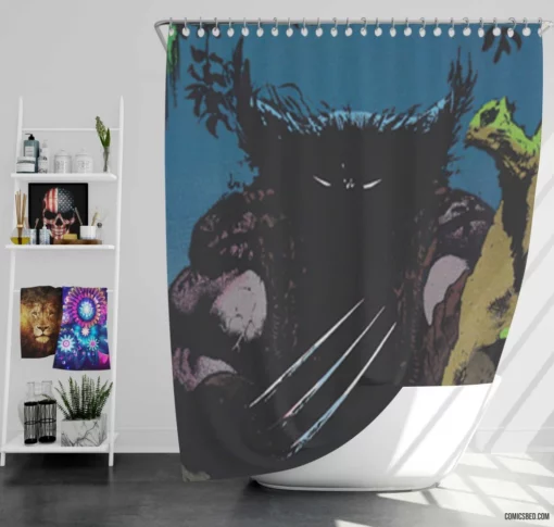 Marvel Wolverine X-Men Adamantium Warrior Comic Shower Curtain