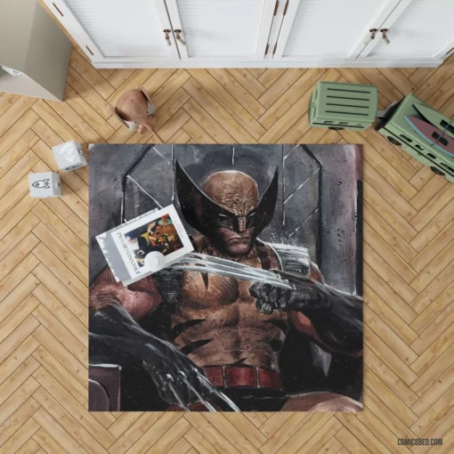 Marvel Wolverine X-Men Feral Avenger Comic Rug