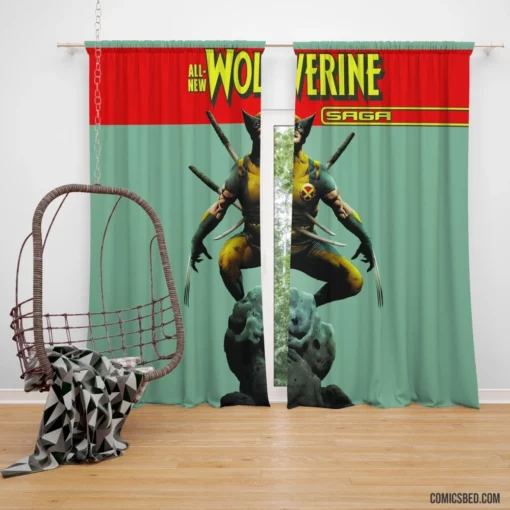 Marvel Wolverine X-Men Fierce Member Comic Curtain