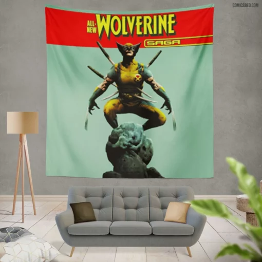 Marvel Wolverine X-Men Fierce Member Comic Wall Tapestry