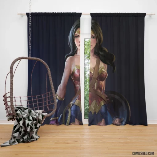 Marvel Wonder Woman Amazon Iconic Hero Comic Curtain