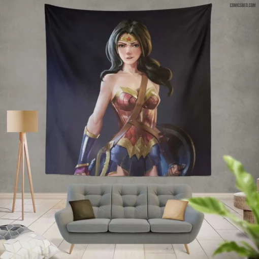 Marvel Wonder Woman Amazon Iconic Hero Comic Wall Tapestry