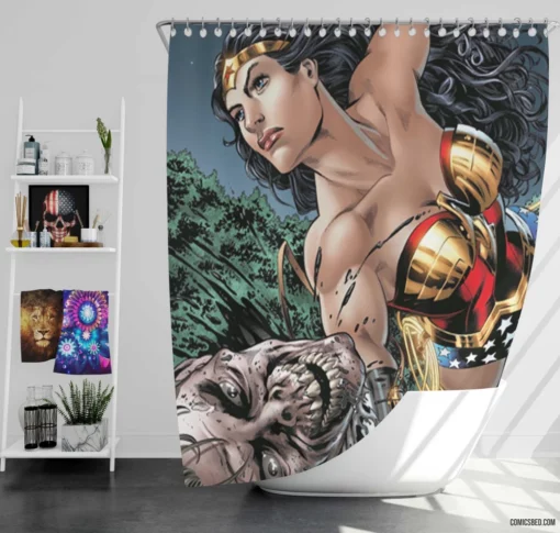 Marvel Wonder Woman Amazonian Icon Comic Shower Curtain