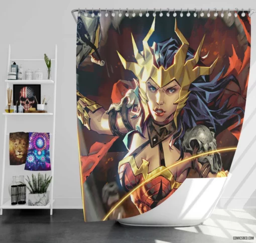 Marvel Wonder Woman Iconic Amazonian Comic Shower Curtain