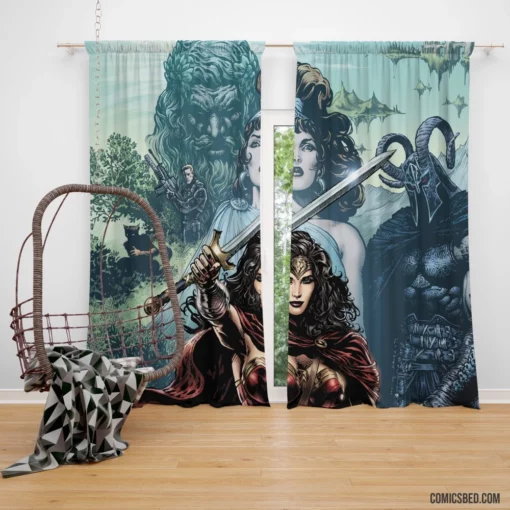 Marvel Wonder Woman Iconic Amazonian Heroine Comic Curtain