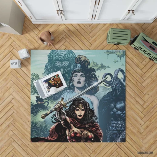 Marvel Wonder Woman Iconic Amazonian Heroine Comic Rug