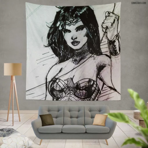 Marvel Wonder Woman Iconic Heroine Comic Wall Tapestry