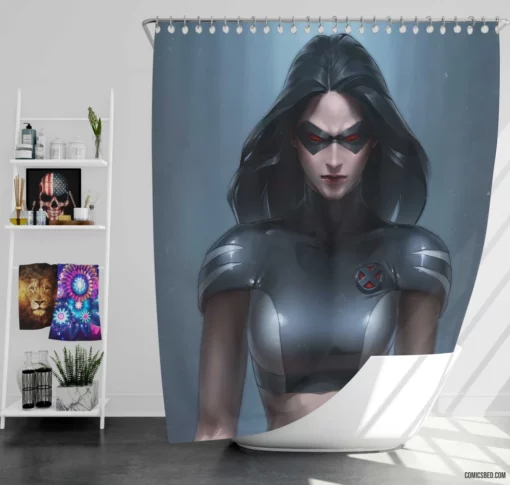 Marvel X-23 Feral Mutant Adventures Comic Shower Curtain