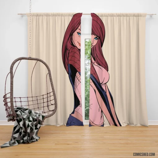 Mary Jane Watson Spider-Man Love Comic Curtain