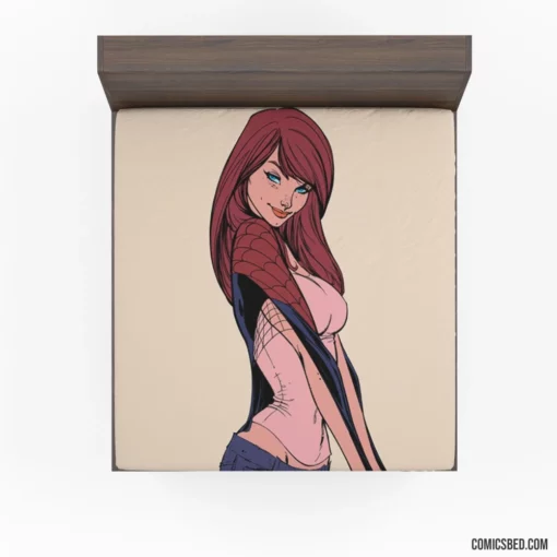 Mary Jane Watson Spider-Man Love Comic Fitted Sheet 1