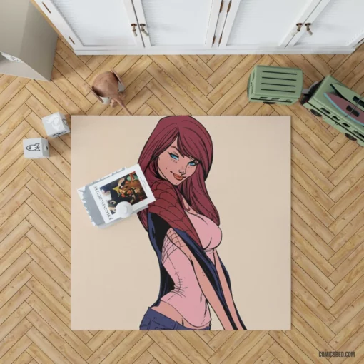 Mary Jane Watson Spider-Man Love Comic Rug