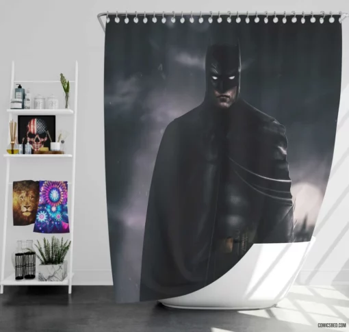 Masked Guardian Batman Chronicles Comic Shower Curtain