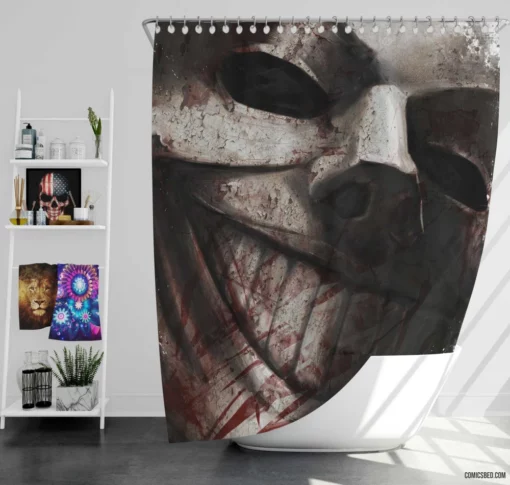 Masks Mysterious Heroes Comic Shower Curtain